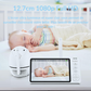 PurBébé VisionDouce : Babyphone 2 caméras avec bruit blanc apaisant et sécurité sans Wi-Fi